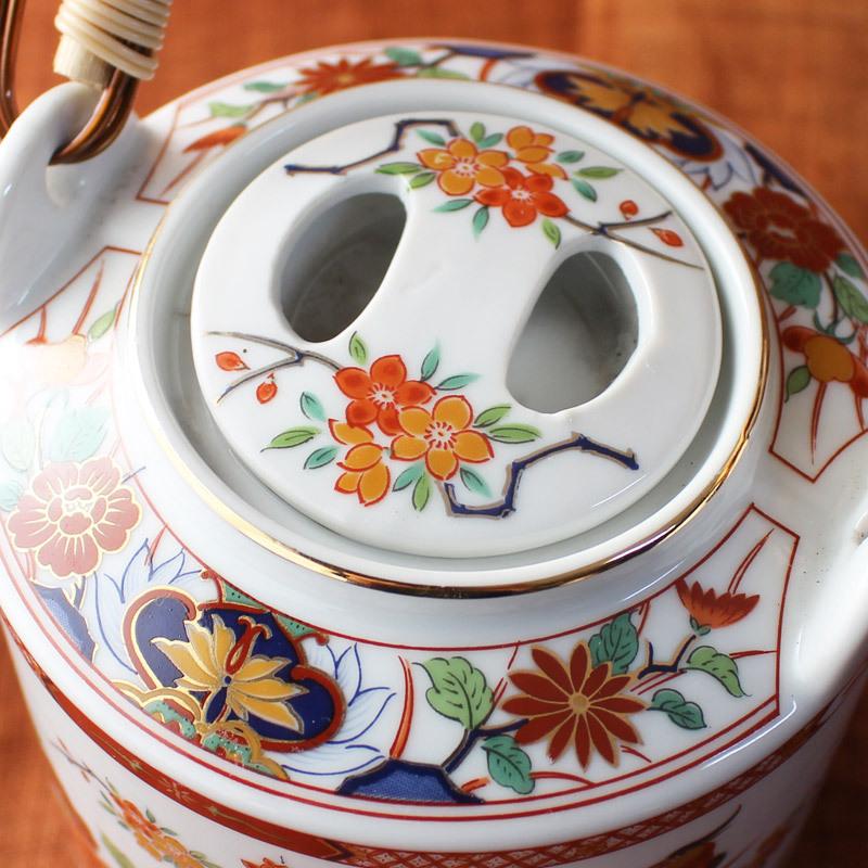 土瓶 急須 取っ手つき アンティーク風 金彩 金飾 金線 オリエンタル