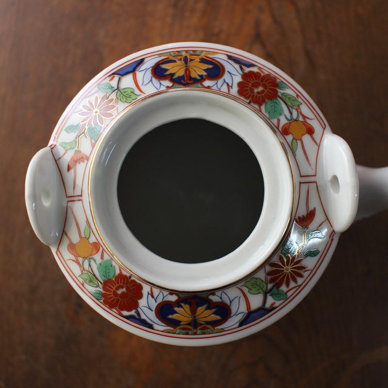 土瓶 急須 取っ手つき アンティーク風 金彩 金飾 金線 オリエンタル