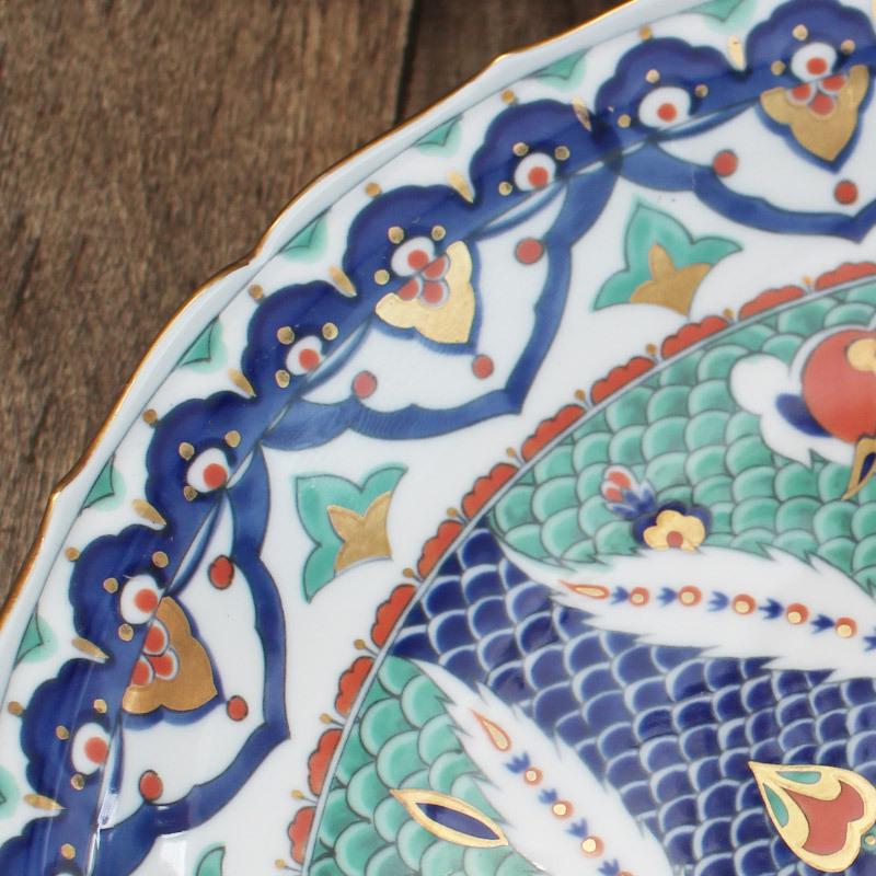 大皿 食器 トルコ IZNIK モザイク タイル 飾り皿 魚 うろこ