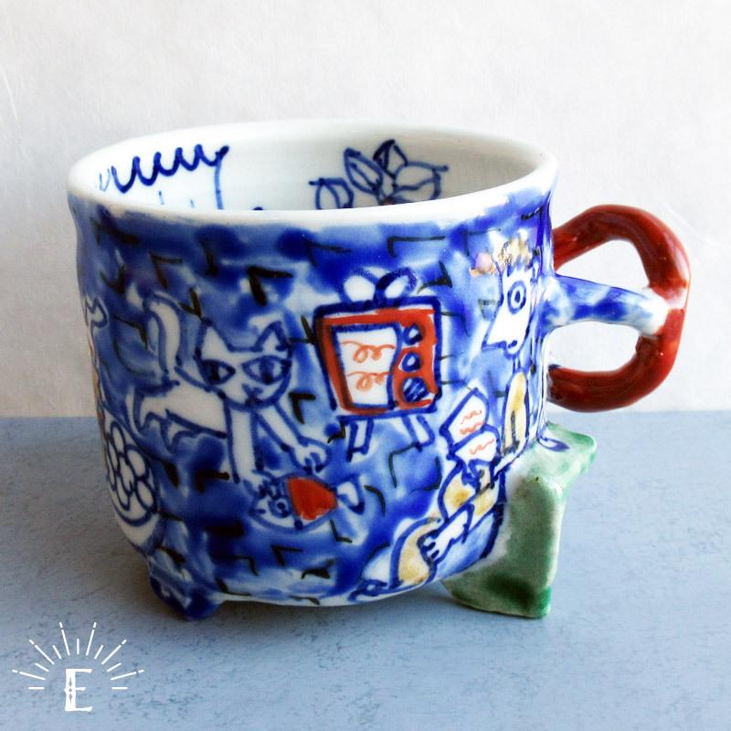 有賀正季 マグカップ（8種選択）/ 岐阜県 瑞浪市 陶芸作家 一点物 個性