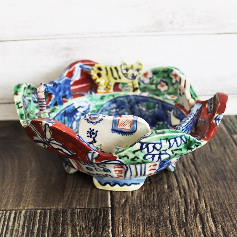 有賀正季 菓子鉢 トラ うさぎ ロバ ぞう 海外旅行 世界の風景 岐阜県