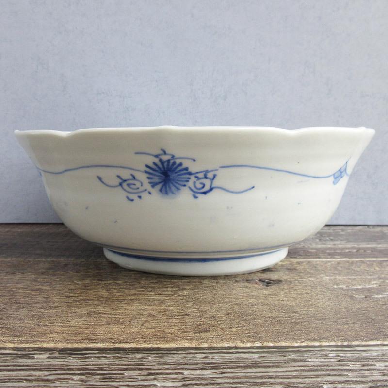 骨董美しい花柄の陶磁器大皿約35cm