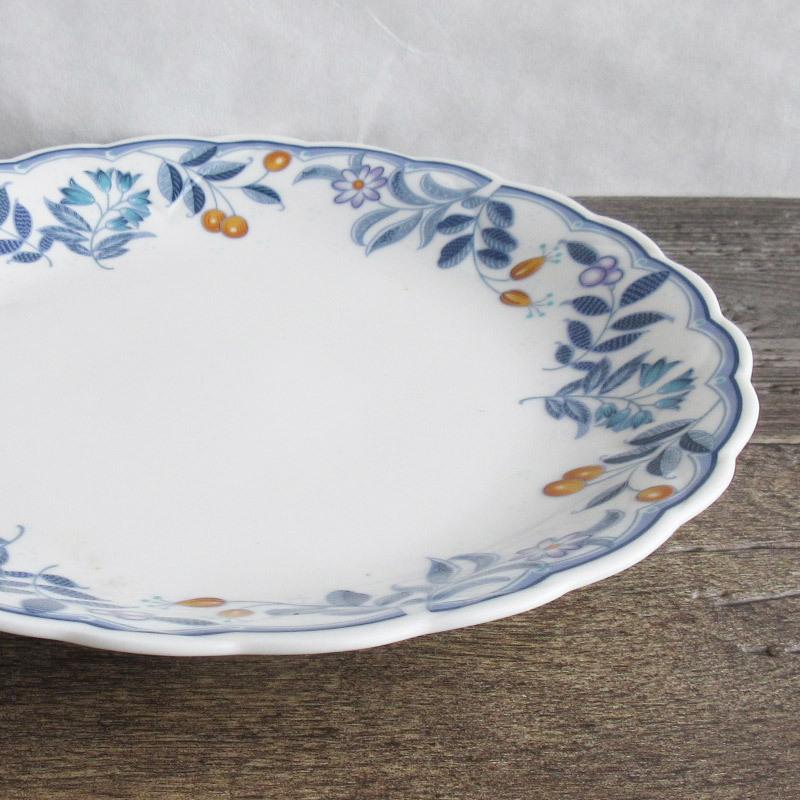 NARUMI プレート 皿 食器 NRC STUDIO JAPAN 木の実 青い花柄 / ナルミ