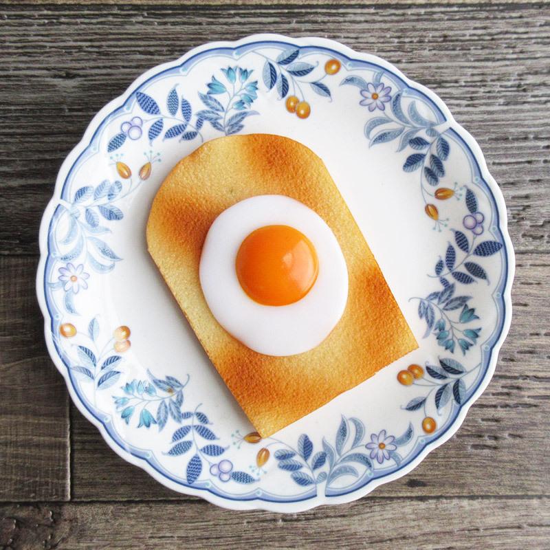 プレート 皿 食器 JAPAN 木の実 青い花柄 / 丸プレート 23.3cm