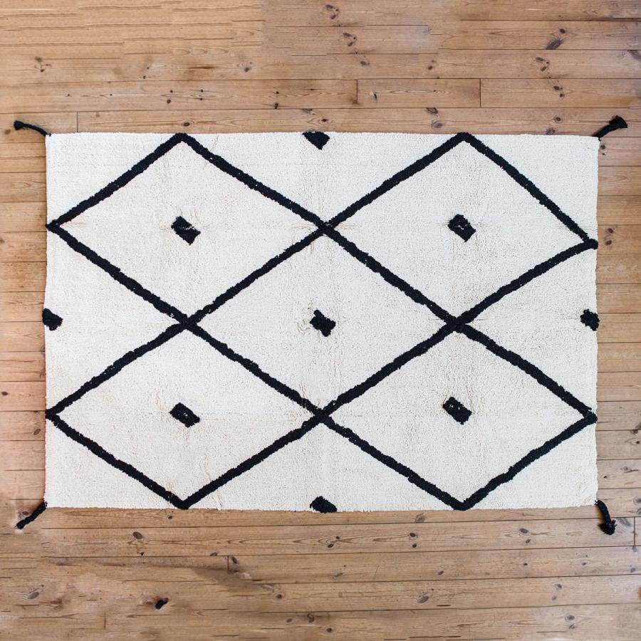 洗えるおしゃれなラグマット B2c チェック ラグマット オーガニックコットン リビング 絨毯 カーペット 敷物 おすすめ Ipa033 Sarasa Design Store 通販 Yahoo ショッピング