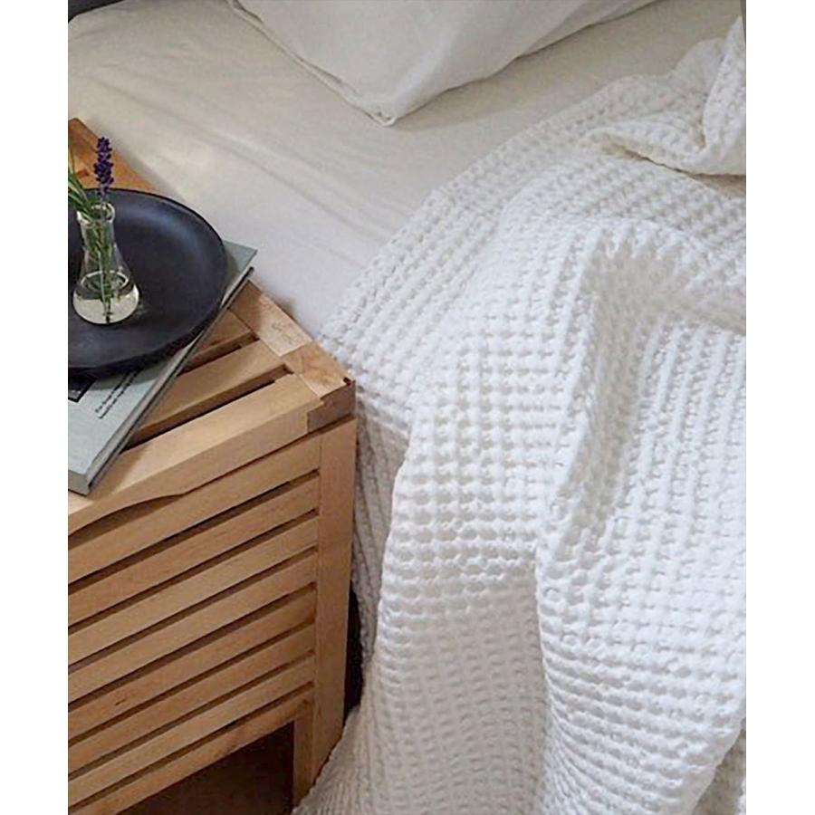 しっかり厚手のワッフルケット［b2c ヘビーワッフル タオルケット L｜オーガニックコットン］タオルケット_3