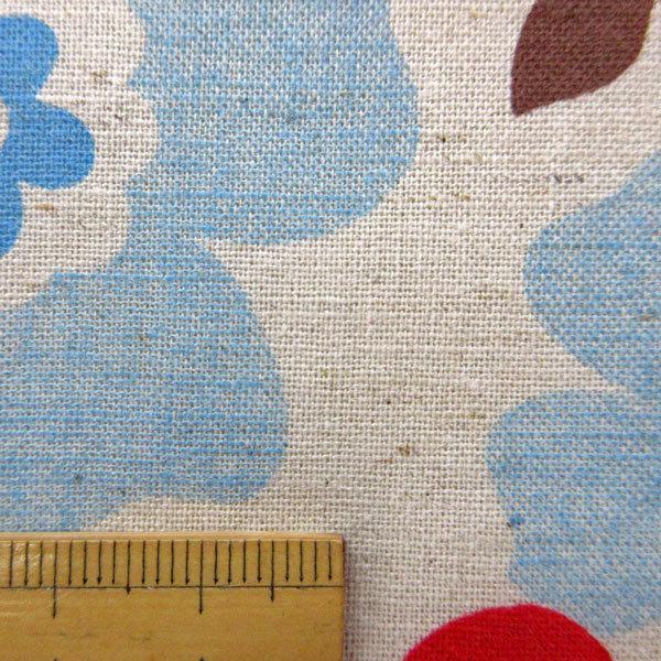 綿麻混シーチング生地（AP4560-2）フラワー柄プリント/生成　生地巾110cm   数量1（50cm）330円  国産 |  | 05