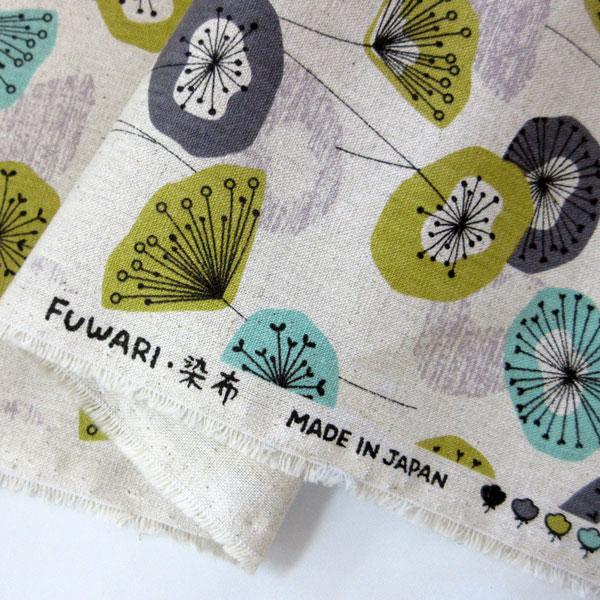 綿麻混キャンバス生地（7700-10）FUWARI/北欧調プリント　生地巾110cm   数量1（50cm）350円  日本製 |  | 07