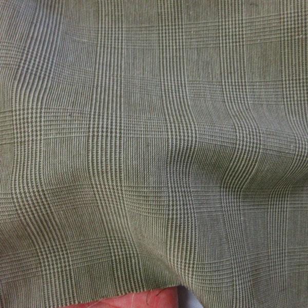 綿麻混先染織生地（40032）ジャガードグレンチェック柄　生地巾148cm   数量1（50cm）490円 MADE in JAPAN |  | 11