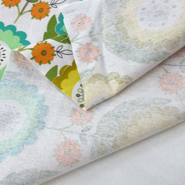 コットンリネンキャンバス生地（YAS297）花柄プリント  生地巾108cm 数量1（50cm）295円  MADE in JAPAN    *1.5mまで送料250円/ネコポス便可* |  | 04