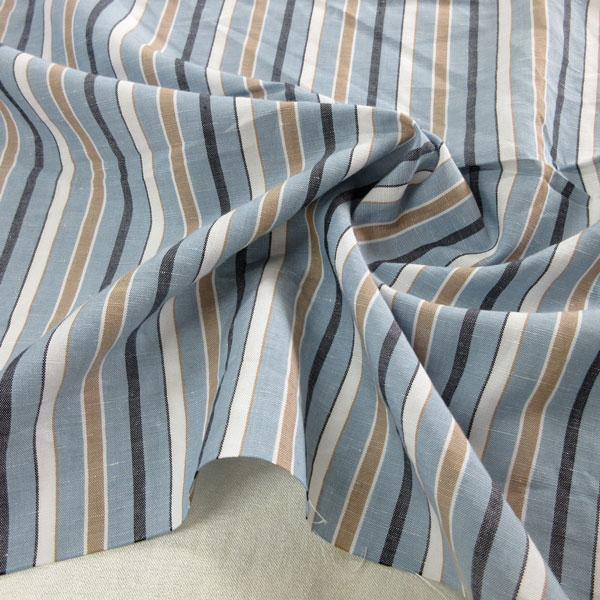 リヨセル麻混ソフトストライプ生地（11-8708-1）  生地巾140cm   数量1（50cm）450円    【NORTHERN LINEN/高級リネン素材】*値下げしました* |  | 11
