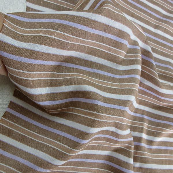 リヨセル麻混ソフトストライプ生地（11-8708-1）  生地巾140cm   数量1（50cm）450円    【NORTHERN LINEN/高級リネン素材】*値下げしました* |  | 15