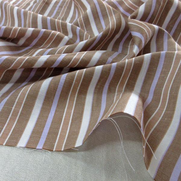 リヨセル麻混ソフトストライプ生地（11-8708-1）  生地巾140cm   数量1（50cm）450円    【NORTHERN LINEN/高級リネン素材】*値下げしました* |  | 16