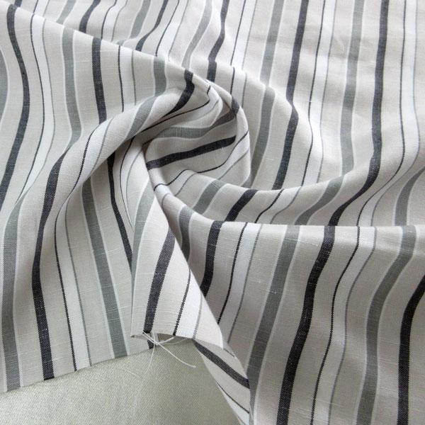リヨセル麻混ソフトストライプ生地（11-8708-1）  生地巾140cm   数量1（50cm）450円    【NORTHERN LINEN/高級リネン素材】*値下げしました* |  | 04