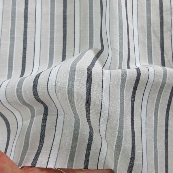 リヨセル麻混ソフトストライプ生地（11-8708-1）  生地巾140cm   数量1（50cm）450円    【NORTHERN LINEN/高級リネン素材】*値下げしました* |  | 06