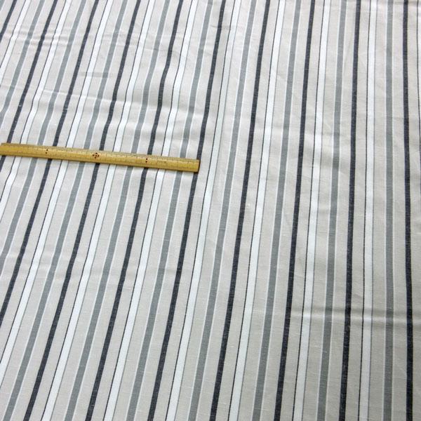 リヨセル麻混ソフトストライプ生地（11-8708-1）  生地巾140cm   数量1（50cm）450円    【NORTHERN LINEN/高級リネン素材】*値下げしました* |  | 09