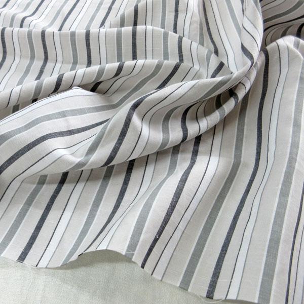 リヨセル麻混ソフトストライプ生地（11-8708-1）  生地巾140cm   数量1（50cm）450円    【NORTHERN LINEN/高級リネン素材】*値下げしました* |  | 10