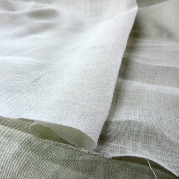 リネン100%織生地（OEB-39390W）無地（白/蛍光晒）　生地巾112cm 数量1（50cm）490円  【特価商品】MADE in JAPAN |  | 04