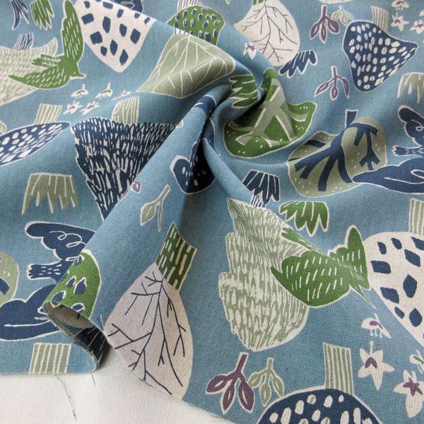 コットンリネンキャンバス生地（AP45901）北欧の森PT  生地巾110cm 数量1（50cm）490円  MADE in JAPAN    【特価商品】 |  | 13