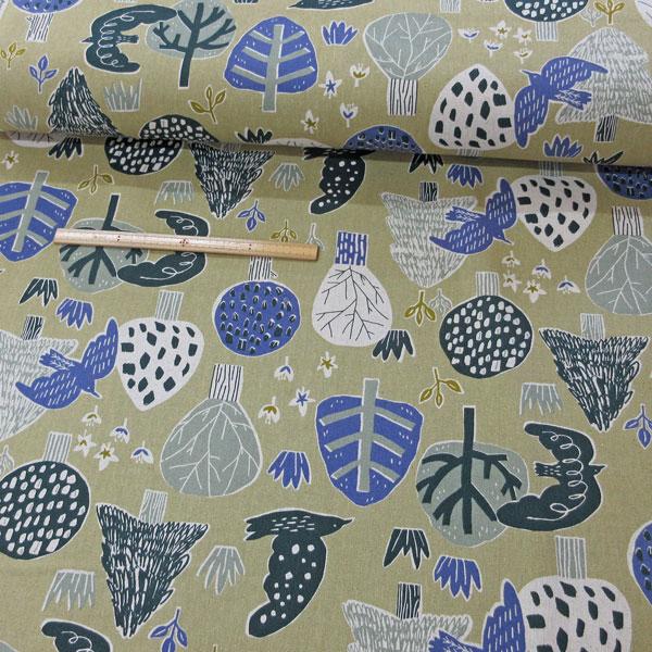 コットンリネンキャンバス生地（AP45901）北欧の森PT  生地巾110cm 数量1（50cm）490円  MADE in JAPAN    【特価商品】 |  | 08