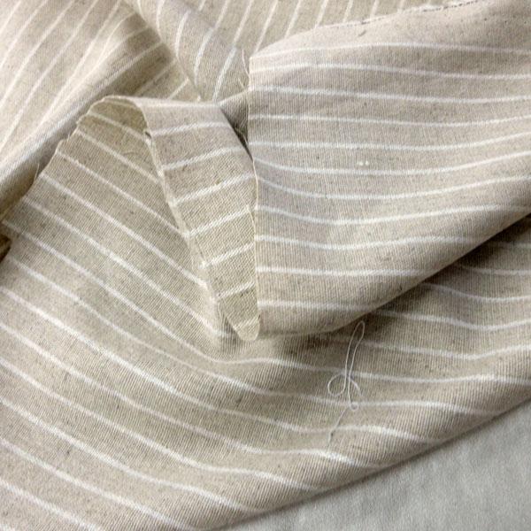 先染ハーフリネン（5545-12）ストライプ柄（生成）　生地巾110cm 数量1（50cm）450円  【特価商品】 |  | 05