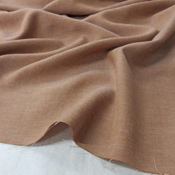 【小紋工房】綿麻ワルツツイルバイオビンテージ織生地（KKF1585YVB-W）キャメル系　生地巾140cm 数量1（50cm）390円  【特価商品】MADEinJAPAN |  | 04