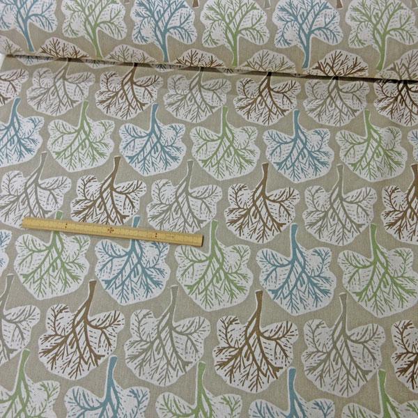 コットンリネンキャンバス生地（AP55804-1）北欧の森PT  生地巾110cm 数量1（50cm）490円  MADE in JAPAN    *1mまで送料250円/ネコポス便可能* |  | 09