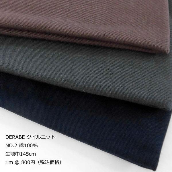 DERABE Clair ツイルニット/NO.1（G00370）綿100% 生地巾145cm 1m@780 