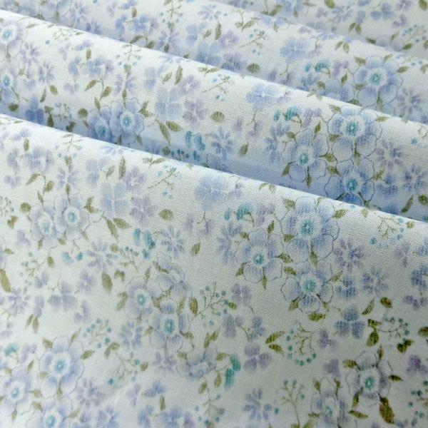 綿スケアプリント生地（AP4490-2）花柄 生地巾110cm 1m @490/m（国産