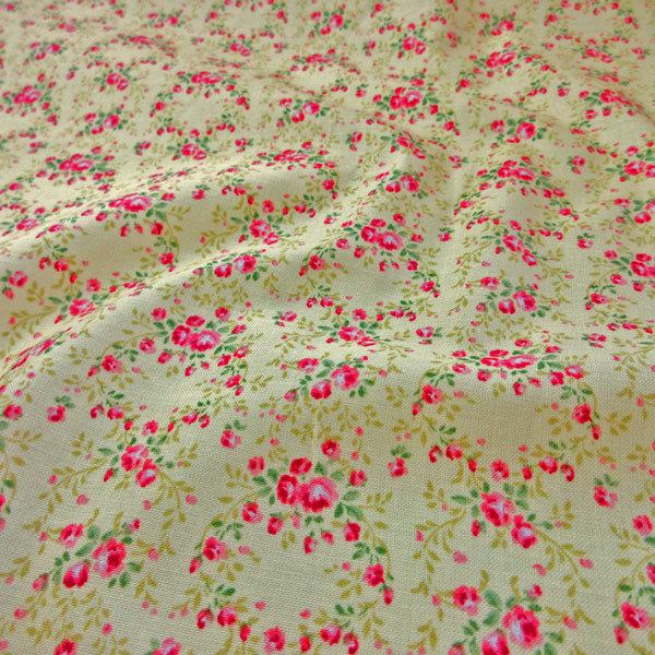 生地見本☆花柄１ 綿スケアプリント生地（1750-1）花柄1（小花） 生地巾110cm 50cm