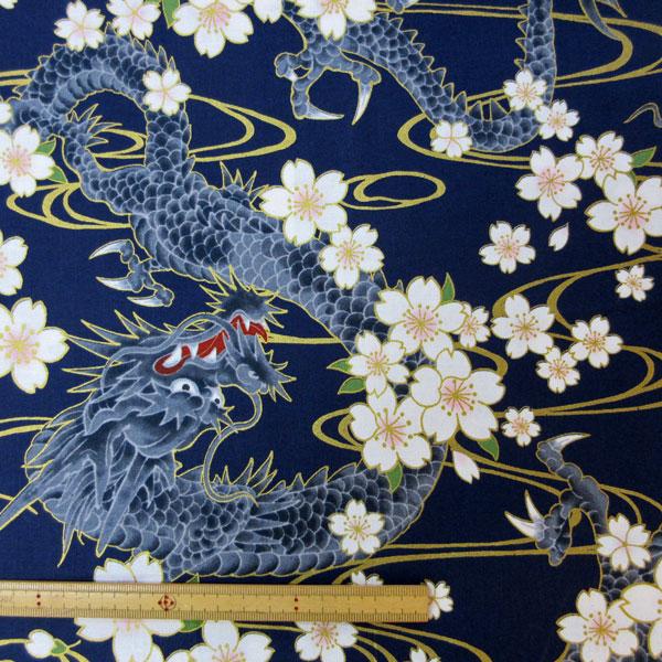 QUILT GATE＞【百花繚乱】辰〜龍水紋（HR3440-11）コットン