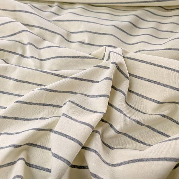 綿100%ボーダーニット（007P0000725）30/シルケット調　生地巾 155cm 数量1（50cm）330円　MADE in JAPAN |  | 06