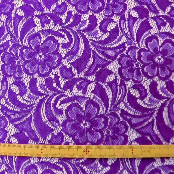 ポリエステルレース生地 花柄 パープル Yrn 146 布の家サラサ 通販 Yahoo ショッピング