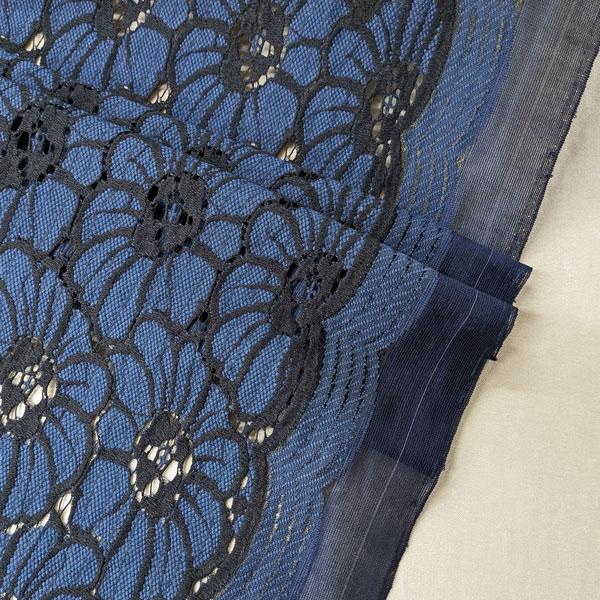 【高級レース・大特価品】綿ナイロン混レース生地（YK1082）花柄大　生地巾125cm  数量1(50cm）385円　MADE in JAPAN |  | 09