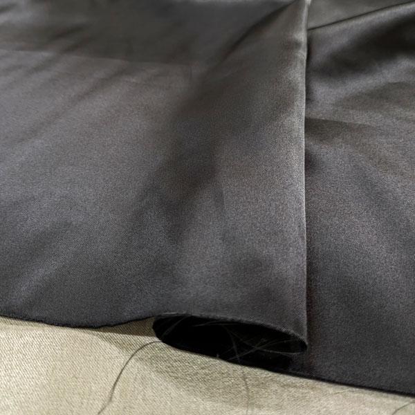 ポリエステルサテン生地（DA2197）数量限定特価品（無地黒）  生地巾122cm  数量1（50cm）190円   MADE in JAPAN  *ネコポス（送料250円）2m（数量4）まで可能* |  | 03