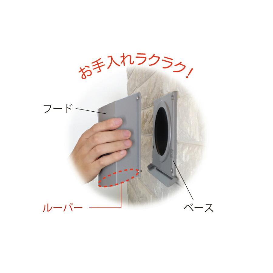 株)更科製作所 φ100室内用給気口(レバー式） SUR-100FC（ホワイト 
