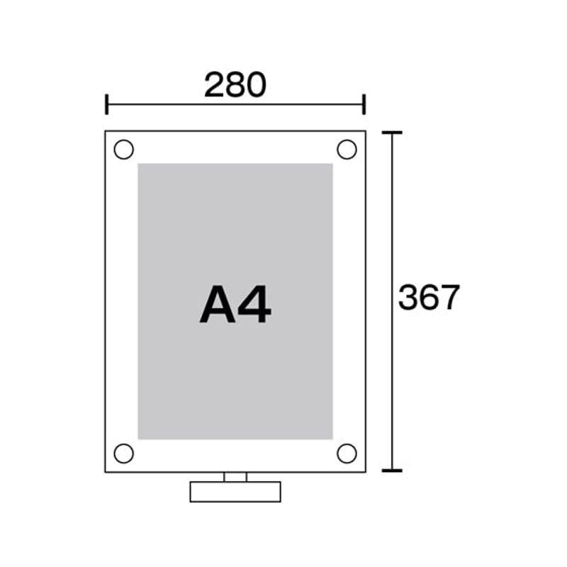 カウンターアクリルスタンドA4縦　62-6164-07
