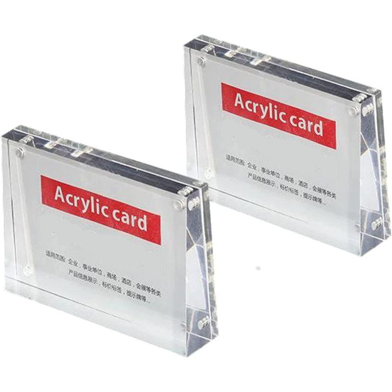 定番キャンバスAnopono プライスカード立て カードスタンド 透明 値札立て 価格表示 値札 アクリル 2個セット) 販促 (90×55mm  イベント、販促用