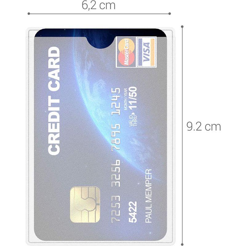 kwmobile 10x クレジット カードケース 保護カバー カード入れ クレカ 銀行カード 交通系ICカード 保険証 TPU シ