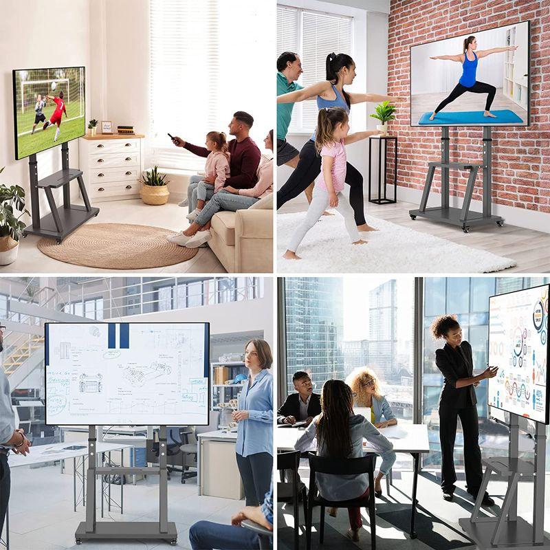【新品】 UNHO テレビスタンド キャスター付き 32?100インチ テレビ台 大型テレビ 壁寄せスタンド ハイタイプ 耐荷重80? 高さ調整 モニ 【U2243998467】(13315円)