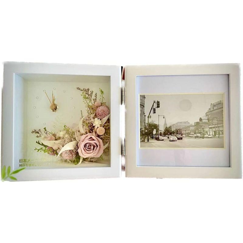 超お買い得！】Lulu's ルルズ 時計付きフォトフレーム サ プリザーブド