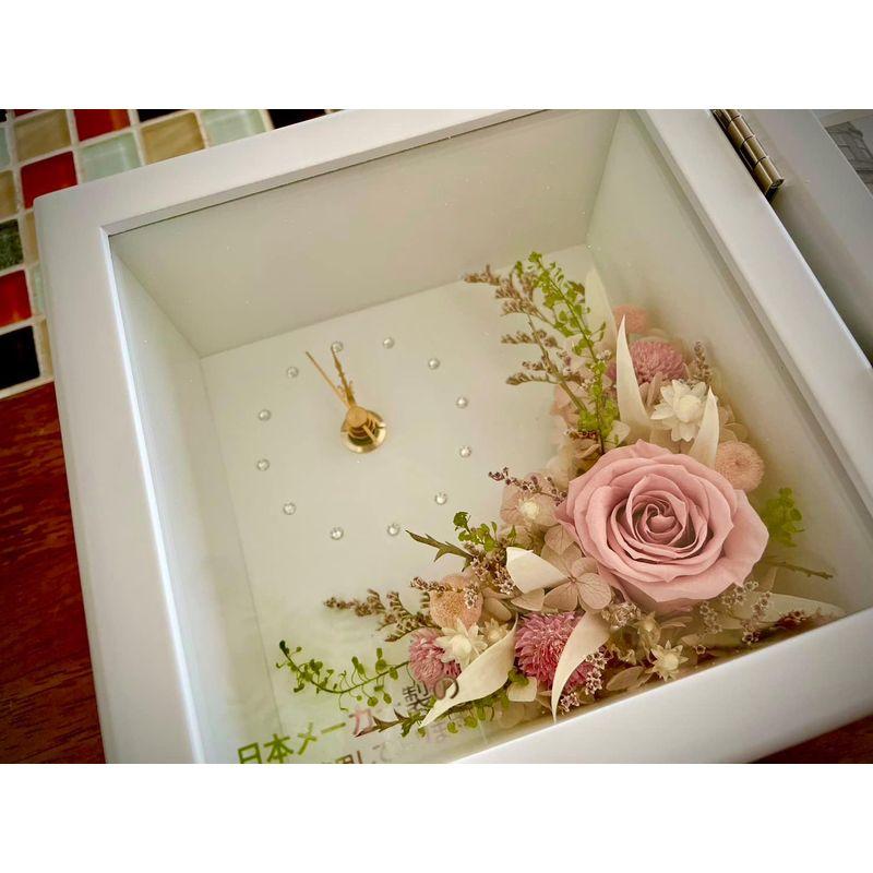 超お買い得！】Lulu's ルルズ 時計付きフォトフレーム サ プリザーブド