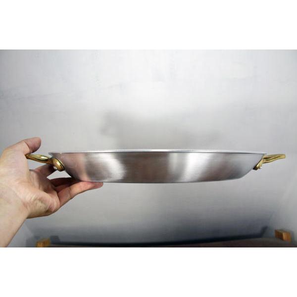 アルミ楕円両手鍋36cm アクアパッツァ鍋 パエリア鍋 オーバルパン 蓋