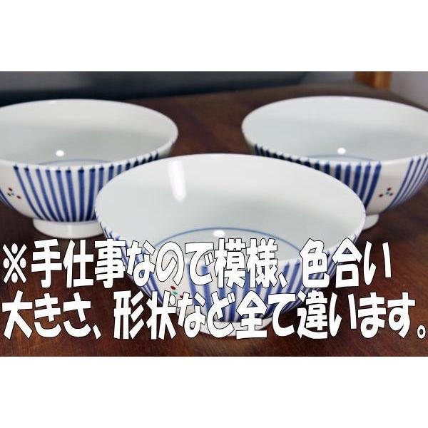 砥部焼 十草三つ紋6寸ボール 900cc どんぶり 丼 シンプル とべやき