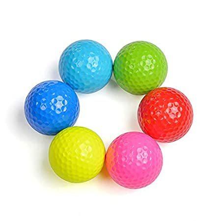 人気の雑貨がズラリ！ ゴルフShuzhu ＿並行輸入品だよん Gift Fun Variety Practice Novelty Training Colored 6Pack Balls Golf その他ゴルフ用品
