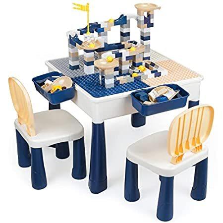 【87%OFF!】 送料込 特別価格GobiDex 7 in 1 Multi Kids Activity Table Set with 2 Chairs and 100 Pcs Larg好評販売中 woonbotenamsterdam.nl woonbotenamsterdam.nl