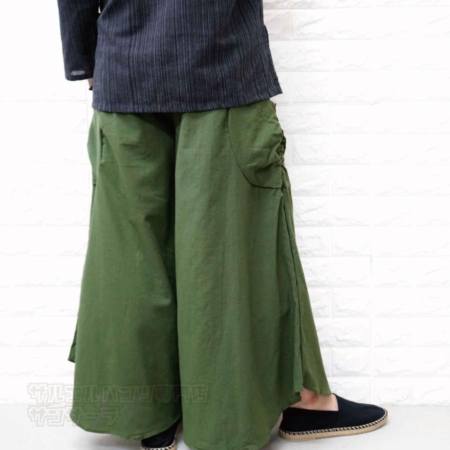 ガウチョ ワイド 袴パンツ サルエルパンツ フレア イージー