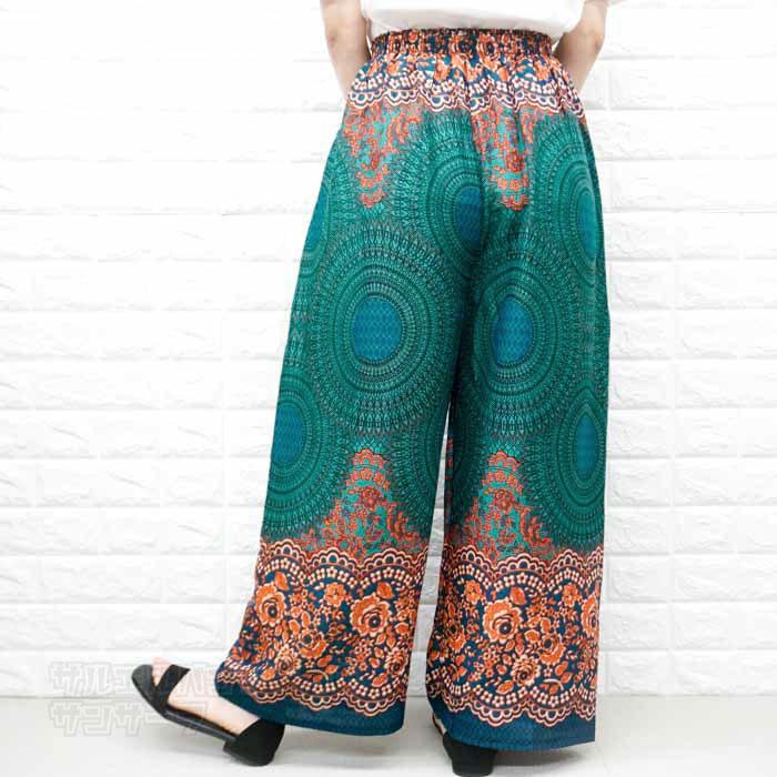 kapital パンツ　エスニック　ガウチョパンツ　アミッシュパンツ アメリカ古着 OLD インド綿ワイドパンツ エスニック柄 ガウチョ