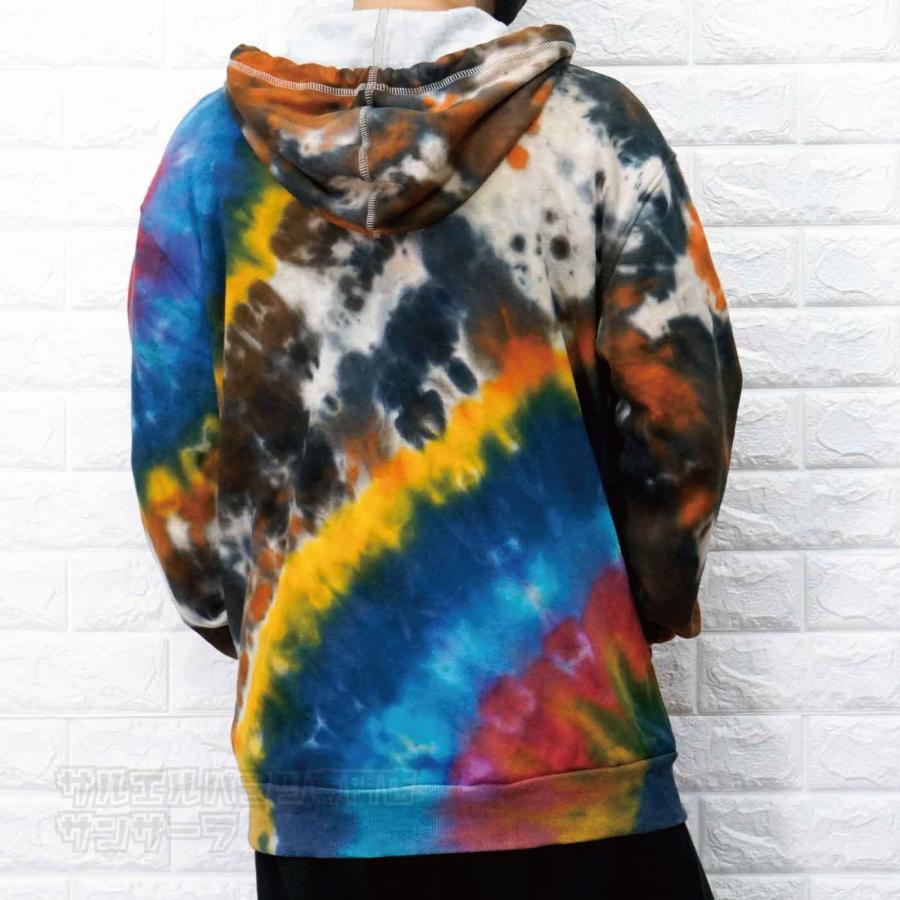 裏起毛 エスニック パーカー アウター タイダイ染め メンズ レディース