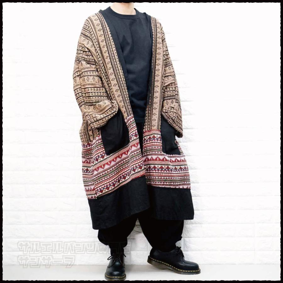 エスニック トップス 長袖 古着 一点もの 手織りコットン ヤオ族 民族